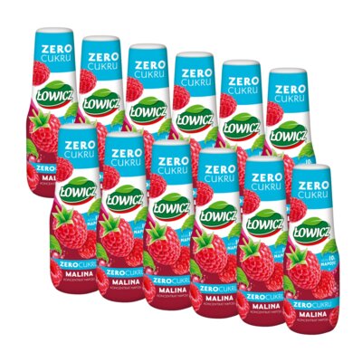 Syrop do saturatorów ŁOWICZ Malina 12 x 500 ml bez cukru