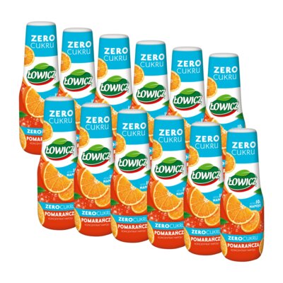 Syrop do herbaty ŁOWICZ Pomarańcza Zero Cukru 12 x 400 ml