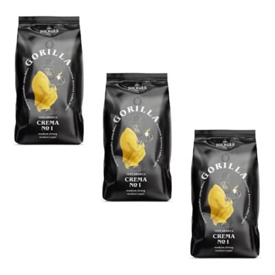 Kawa ziarnista GORILLA Crema No. 1 Arabica 3 x 1 kg