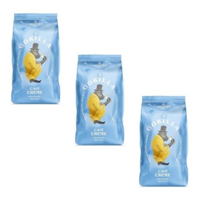 Kawa ziarnista GORILLA Cafe Creme Crema No. 1 Arabica 3 x 1 kg