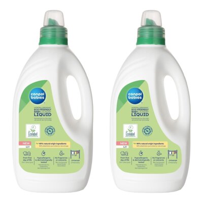 Płyn do prania CANPOL BABIES Eko 2 x 1500 ml do białych i kolorowych tkanin hipoalergiczny dla niemowląt