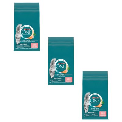 Karma dla kota PURINA ONE Adult Cat Łosoś z pszenicą 3 x 9.75 kg