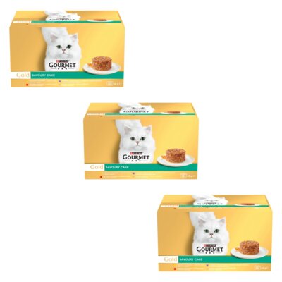 Karma dla kota GOURMET Gold Savoury Cake Mix Smaków 144 x 85 g