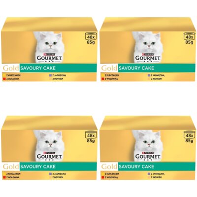 Karma dla kota GOURMET Gold Savoury Cake Mix Smaków 192 x 85 g