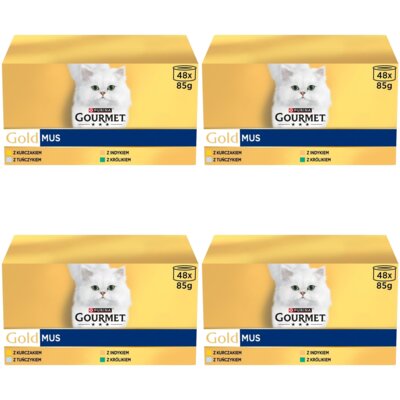 Karma dla kota GOURMET Gold Mus Mix smaków 192 x 85 g