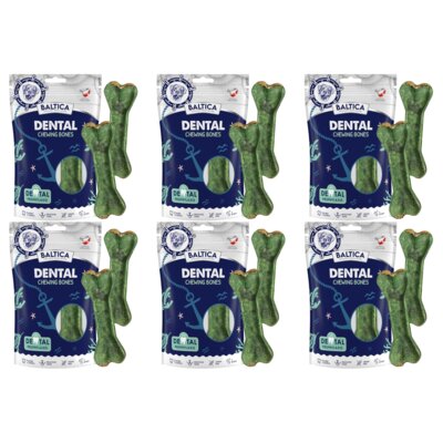 Przysmak dla psa BALTICA Dental Chewing Kość z wołowiną i szałwią 6 x 140 g