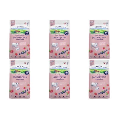 Karma dla psa BALTICA Smaki Regionów Adult Jagnięcina z królikiem M/L 6 x 3 kg