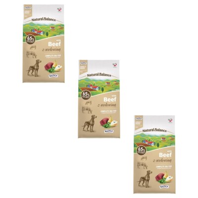 Karma dla psa BALTICA Natural & Balance z wołowiną M/L 3 x 9 kg
