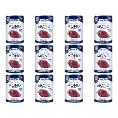 Karma dla psa BALTICA Nutraceutic Dziczyzna z prebiotykami 12 x 400 g