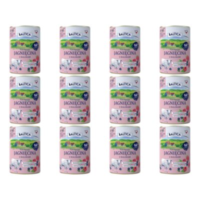 Karma dla psa BALTICA Smaki Regionów Jagnięcina z malinami 12 x 400 g