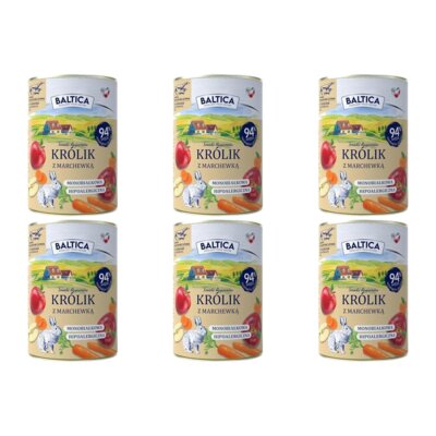 Karma dla psa BALTICA Smaki Regionów Królik z marchewką 6 x 400 g