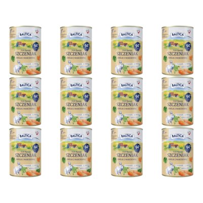Karma dla psa BALTICA Smaki Regionów Szczeniak Królik z marchewką 12 x 400 g