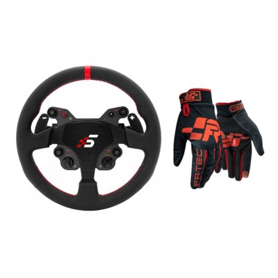 Kierownica SIMAGIC GT1-SR 330mm QR70 Skóra + Rękawice do simracingu FR-TEC Pro
