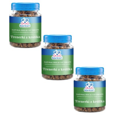 Przysmak dla psa BONTARI Trenerki z królika 3 x 130 g