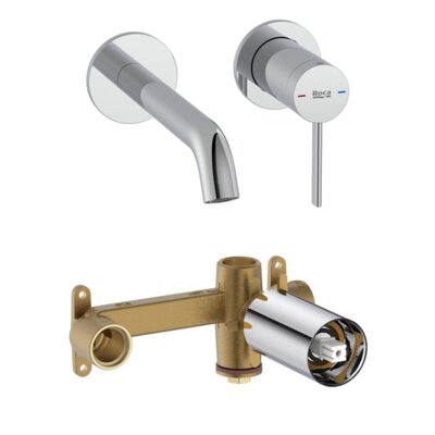 Bateria umywalkowa ROCA Ona A5A359EC00 Chrom + Element podtynkowy ROCA Ona A5E3501C00 Chrom