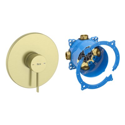 Bateria prysznicowa ROCA Ona A5A2B9EVA0 Złoto szczotkowane + Element podtynkowy ROCA Rocabox A525869403