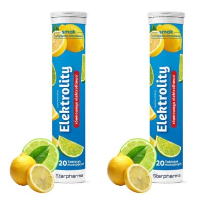 Elektrolity STARPHARMA Cytrynowo-limonkowy (40 tabletek)
