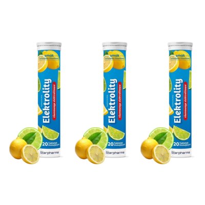 Elektrolity STARPHARMA Cytrynowo-limonkowy (60 tabletek)