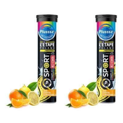 Kompleks witamin PLUSSSZ Sport L Etape Poland Cytryna-pomarańcza (2 x 20 tabletek)