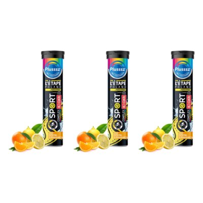 Kompleks witamin PLUSSSZ Sport L Etape Poland Cytryna-pomarańcza (3 x 20 tabletek)