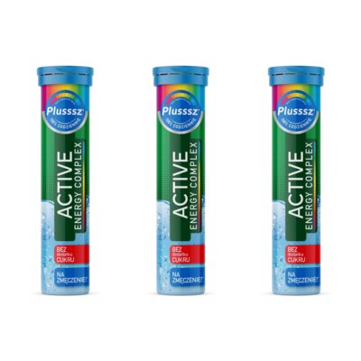 Kompleks witamin PLUSSSZ Active Energy Complex Owocowy (3 x 20 tabletek)