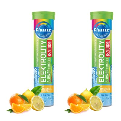 Elektrolity PLUSSSZ Silmmer Complex Pomarańcza-Cytryna (40 tabletek)