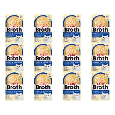 Przysmak dla kota INABA Ciao Broth Kurczak z tuńczykiem w bulionie 12 x 40 g