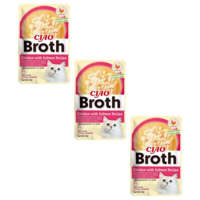 Przysmak dla kota INABA Ciao Broth Kurczak z łososiem w bulionie 3 x 40 g