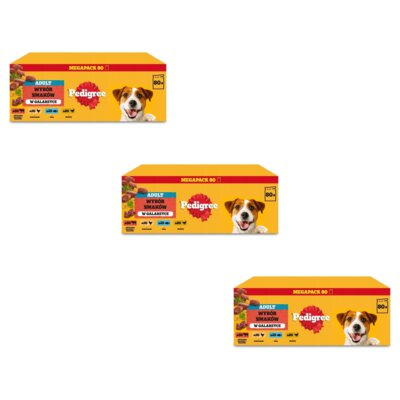 Karma dla psa PEDIGREE Adult MIX smaków w galaretce (240 x 100 g)