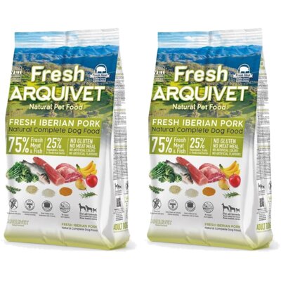 Karma dla psa ARQUIVET Fresh Półwilgotna Wieprzowina i ryba oceaniczna 2 x 10 kg