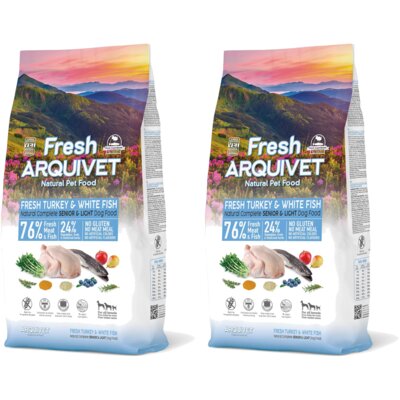 Karma dla psa ARQUIVET Fresh Półwilgotna Indyk i biała ryba 2 x 10 kg