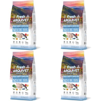 Karma dla psa ARQUIVET Fresh Półwilgotna Indyk i biała ryba 4 x 10 kg