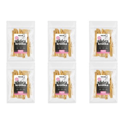 Przysmak dla psa UNISZKI Skóra królika 6 x 100 g