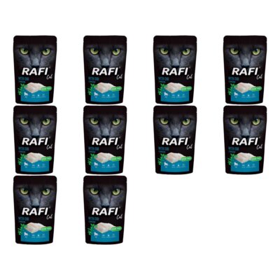 Karma dla kota RAFI Cat Adult z dorszem 10 x 100 g