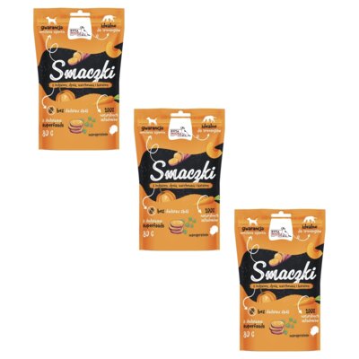 Przysmak dla psa SYTA MICHA Smaczki z indykiem, dynią, marchewką i batatami 3 x 80 g
