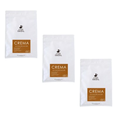 Kawa ziarnista CRAFT BEANS Crema 3 x 1 kg