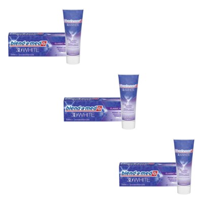 Pasta do zębów BLEND-A-MED 3D White Classic Fresh 3 x 75 ml
