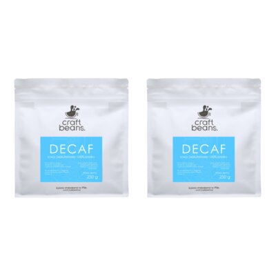 Kawa ziarnista CRAFT BEANS Decaf Bezkofeinowa 2 x 250 g