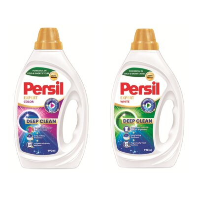 Żel do prania PERSIL Autodose Deep Clean Expert Color 990 ml do kolorowych tkanin + Żel do prania PERSIL Autodose Deep Clean Expert White 990 ml do białych tkanin