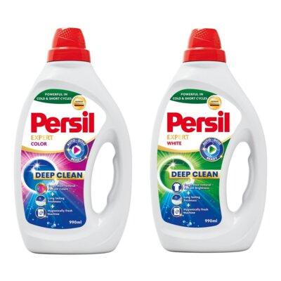 Żel do prania PERSIL Autodose Deep Clean Expert Color 990 ml do kolorowych tkanin + Żel do prania PERSIL Autodose Deep Clean Expert White 990 ml do białych tkanin