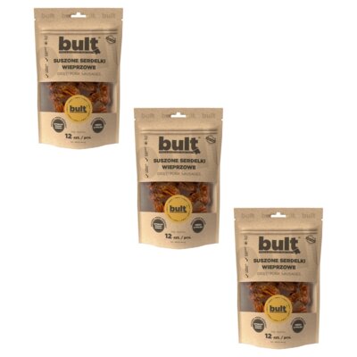 Przysmak dla psa BULT Suszone serdelki wieprzowe 3 x 80 g