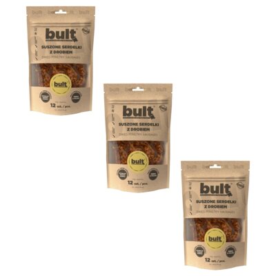 Przysmak dla psa BULT Suszone serdelki z drobiem 3 x 80 g
