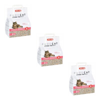 Żwirek dla kota ZOLUX PureCat 3 x 8l
