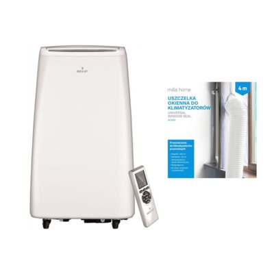 Klimatyzator HAUS & LUFT HL-KP-20 Biały + Uszczelka okienna MILLA HOME do klimatyzatorów przenośnych ACA101