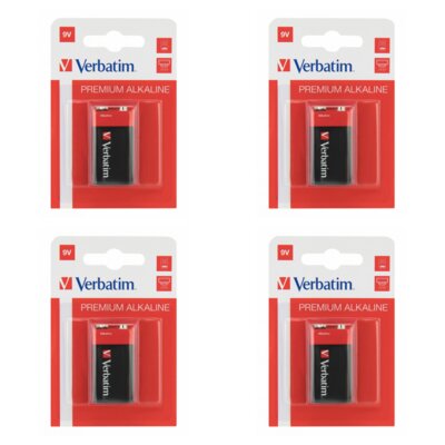 Bateria R9 6LR61 VERBATIM Premium Alkaline (4 szt.)