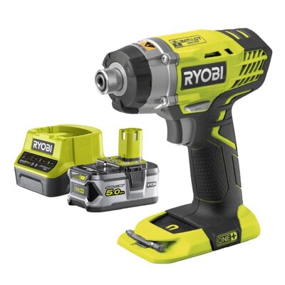 Zakrętarka udarowa RYOBI RID1801M + Akumulator RYOBI RC18120-150 5Ah 18V + Ładowarka