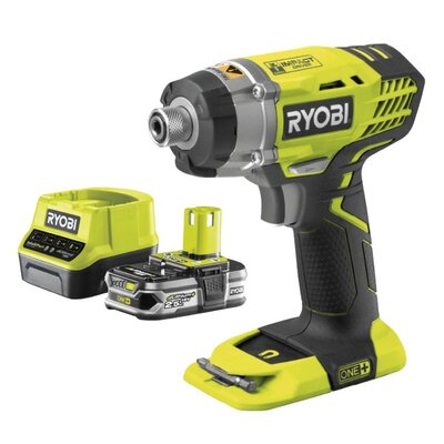 Zakrętarka udarowa RYOBI RID1801M + Akumulator RYOBI RC18120-125 2.5Ah 18V + Ładowarka