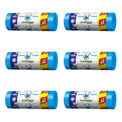 Worki na śmieci JAN NIEZBĘDNY 120L (60 sztuk) Niebieski