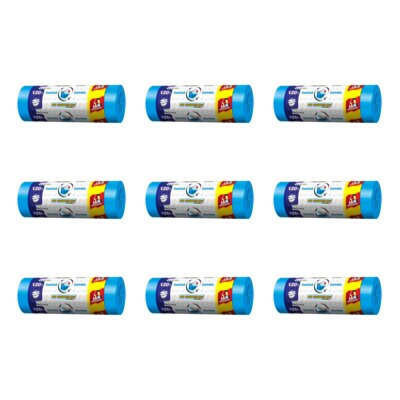 Worki na śmieci JAN NIEZBĘDNY 120L (90 sztuk) Niebieski