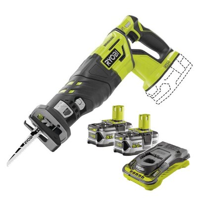 Piła szablasta RYOBI R18RS7-0 + Akumulator RYOBI RC18150-250 5Ah 18V + Ładowarka